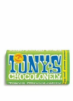 Tony&#039;s Chocolony Puur Amandel Zeezout 180gr