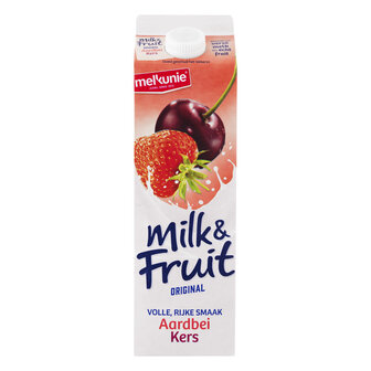 Melkunie Milk&amp;Fruit Aardbei-Kers 1L