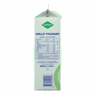Melkan Volle yoghurt 1Liter