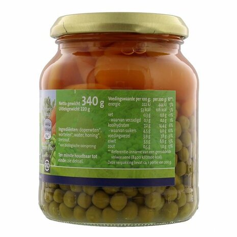 Bio+ Doperwten  wortel