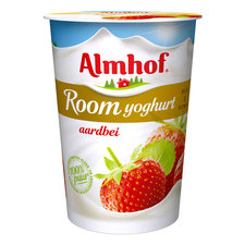 Almhof Roomyoghurt Aardbei 500g