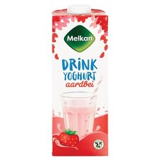Melkan drinkyoghurt Aardbei 1ltr