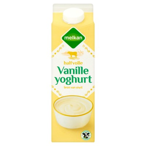 Melkan Halfvolle Vanille Yoghurt 1L